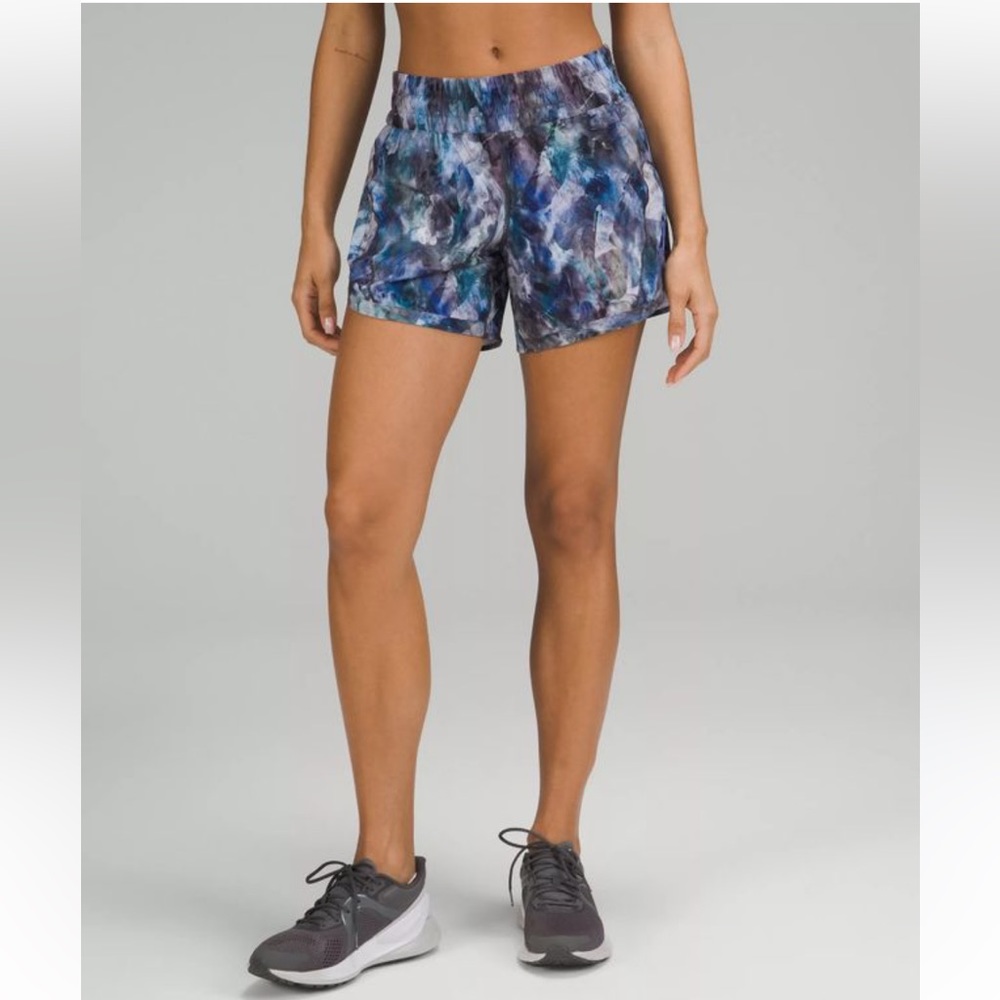 Lululemon Track That Mid-Rise Lined Short 5" in Chromasphere Multi